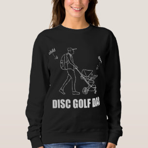 Sweatshirt Drôle Disque Golf Papa Stroller sac à dos Enfant