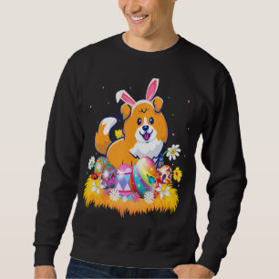 Sweatshirt Drôle Easter Egg Shelg Chien Pâques dimanche de Pâ