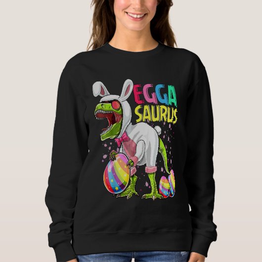Sweatshirt Drôle Eggasaurus Stegosaurus Egg Dinosaure Happy E (Devant)