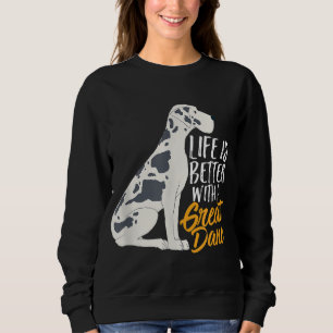 Sweatshirt Drôle grand chien Danse avec un mignon graphique p