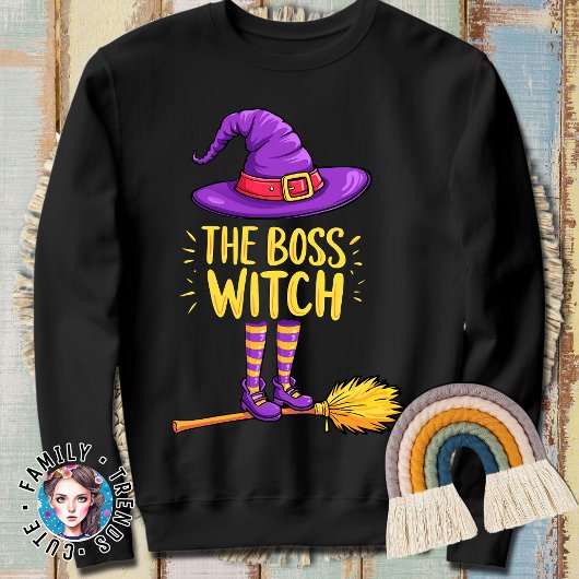 Sweatshirt Drôle Halloween La Sorcière Boss