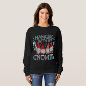 Sweatshirt Drôle Jardin de Noël Gnome Gnomes (Devant entier)