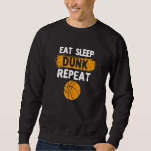 Sweatshirt Drôle Joueur Basketball Dunking Manger Sleep Du