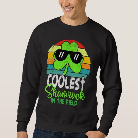 Sweatshirt Drôle Joyeux Jour de la Saint Patrick Shamrock Cut (Devant)