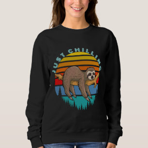 Sweatshirt Drôle Juste Chilling Sloth Lazy Animal
