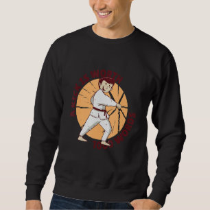 Sweatshirt Drôle Karate Japonais Un Kick Vaut 1000 Mots
