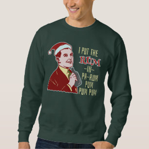 Sweatshirt Drôle laide de Noël Sweater Retro Rum Homme Humo