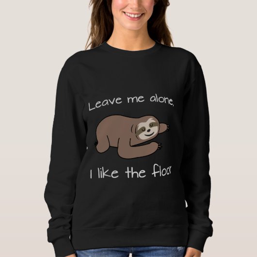 Sweatshirt Drôle Lazy Mais Design Mignonne J'Aime Parquet De (Devant)