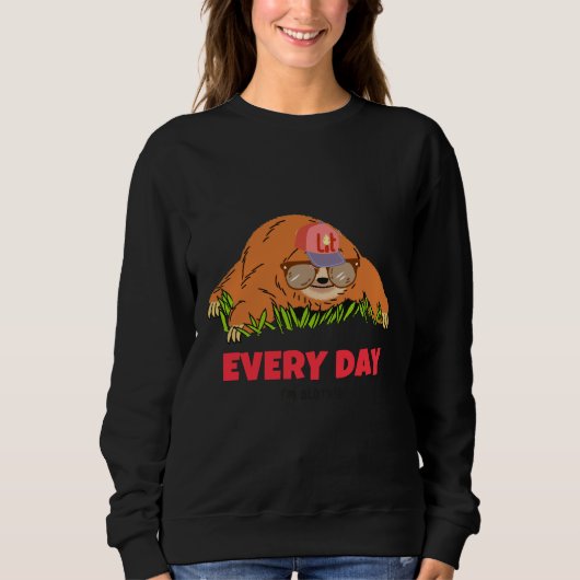 Sweatshirt Drôle Lazy Sloth (Devant)