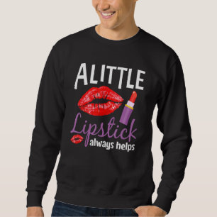 Sweatshirt Drôle Lipstick femmes filles Rouge Lipstick maquil