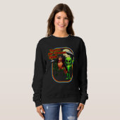 Sweatshirt Drôle Long Haired Dachshund Alien Vous êtes choisi (Devant entier)