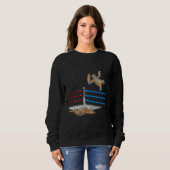 Sweatshirt Drôle lutteur de Sloth Flying Elbow (Devant entier)
