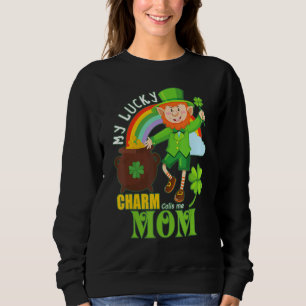 Sweatshirt Drôle Maman Paddy Day St patrick Lucky Charm Appel