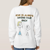 Sweatshirt Drôle Maman Support Cartoon - avoir votre dos (Dos)