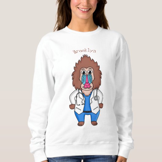 Sweatshirt Drôle manuel dessin d'un médecin (Devant)