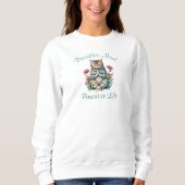 Sweatshirt Drôle Méditation Cat Inspirationnel Positif Citati (Devant)