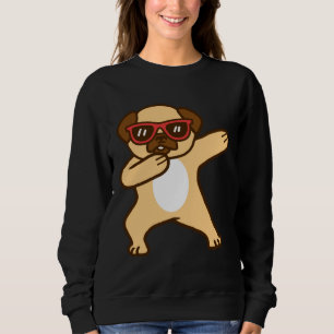 Sweatshirt Drôle mignon Carlin Chien Dabbing Vêtement Essenti