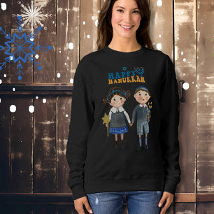 Sweatshirt Drôle mignon couple juif heureux Hanoukka