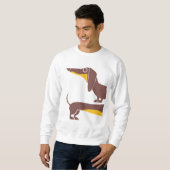Sweatshirt Drôle mignon dachshund pour parent chien long (Devant entier)