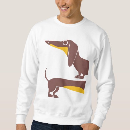 Sweatshirt Drôle mignon dachshund pour parent chien long (Devant)