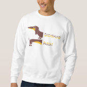 Sweatshirt Drôle mignon dachshund pour parent chien long (Devant)
