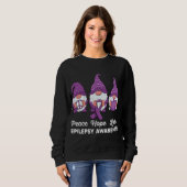 Sweatshirt Drôle mignon Gnomes Paix espoir amour épilepsie (Devant entier)