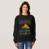 Sweatshirt Drôle moche de Noël Sweater Patinage sur glace (Devant entier)