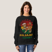 Sweatshirt Drôle Noël Chat Pajama Noël (Devant entier)