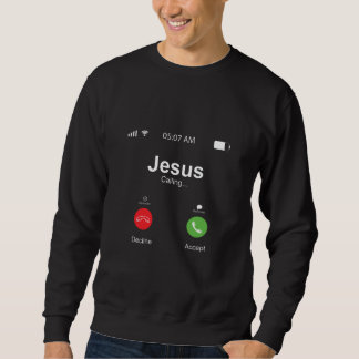 Sweatshirt Drôle Noël Graphique Christian Jésus Appel