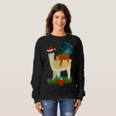 Sweatshirt Drôle Noël Llama couchant (Devant entier)