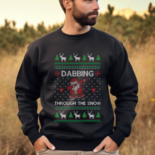 Sweatshirt Drôle Père Noël Dabbing Laid Noël laid