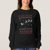Sweatshirt Drôle Père Noël Flying Reindeer laide laide Sweate (Devant)