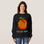 Sweatshirt Drôle Pixel Peach - Retro 8 - Bit Arcade Gamer Fee (Devant entier)