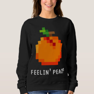 Sweatshirt Drôle Pixel Peach - Retro 8 - Bit Arcade Gamer Fee