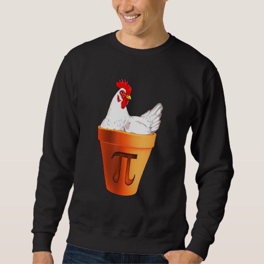 Sweatshirt Drôle Pot de poulet Pi Jour tarte Math Lover Geek (Devant)