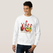 Sweatshirt Drôle poulet de Noël (Devant entier)