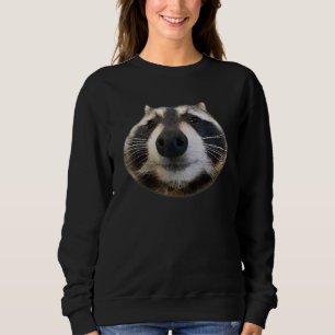 Sweatshirt Drôle Raccoon Face Humour Dank Meme Trash Panda