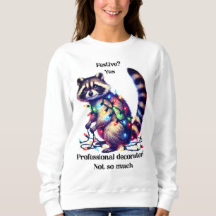 Sweatshirt Drôle raton laveur de Noël