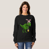 Sweatshirt Drôle Rex Lapin De Pâques Avec Oeufs (Devant entier)