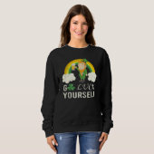 Sweatshirt Drôle Saint Patrick Citation Go Luck Yself Design (Devant entier)