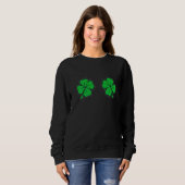 Sweatshirt Drôle Saint Patrick pour les femmes et les couples (Devant entier)