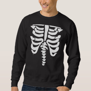 Sweatshirt Drôle Skeleton Cage Anatomie T Chemise Halloween
