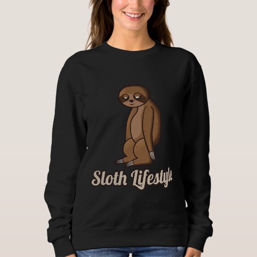 Sweatshirt Drôle Sloth Lifestyle Lazy Sloth (Devant)