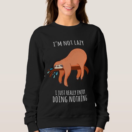 Sweatshirt Drôle Sloth Lovely Nap Sloth Lazy (Devant)