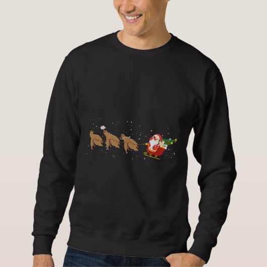 Sweatshirt Drôle Sloth Reindeer Père Noël Face Palm Noël depu (Devant)