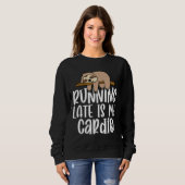 Sweatshirt Drôle Sloth Running Citation Motivationnelle (Devant entier)