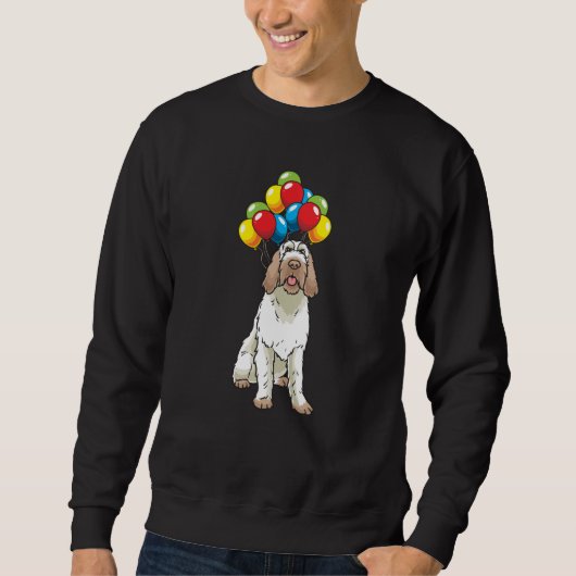 Sweatshirt Drôle Spinone Italiano Chien Avec Balloons (Devant)