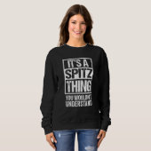 Sweatshirt Drôle Spitz Parent Quote Chien (Devant entier)