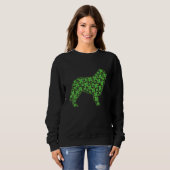 Sweatshirt Drôle St Patrick S Day Bernese Mountain Dog Shamro (Devant entier)