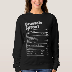 Sweatshirt Drôle Thanksgiving Food Brussels Sprout Nutritiona